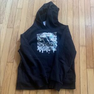 Adidas Men's Black Graphic Hoodie